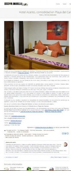 Hotel Acanto, comodidad en Playa del Carmen