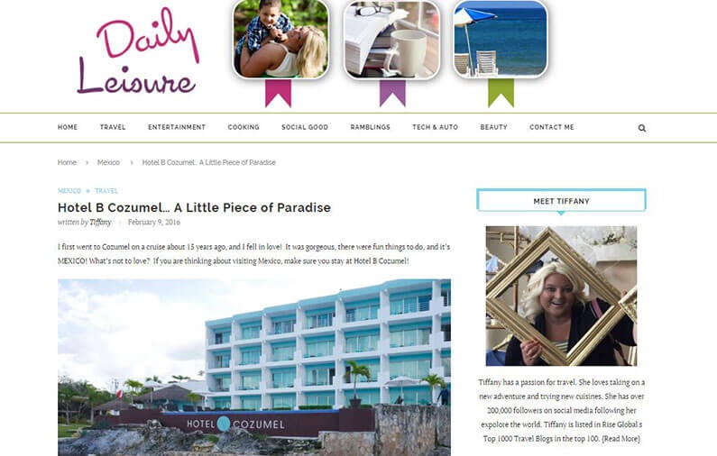 Hotel B Cozumel… A Little Piece of Paradise