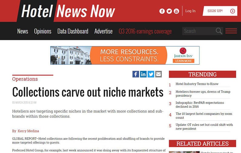 Collections carve out niche markets