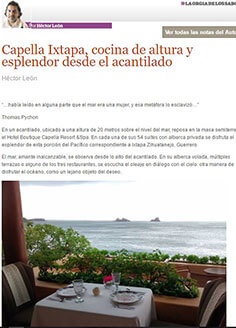 Capella Ixtapa, cocina de altura y esplendor desde el acantilado