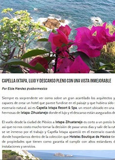 Capella Ixtapa, lujo y descanso pleno con una vista inmejorable