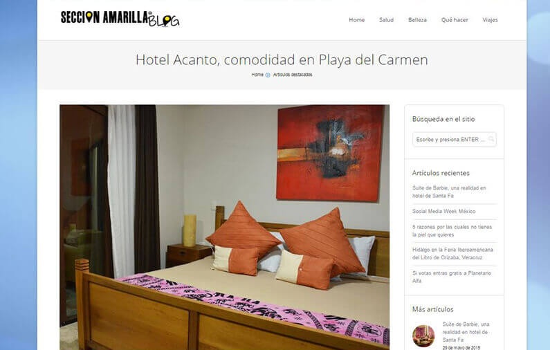 Hotel Acanto, comodidad en Playa del Carmen