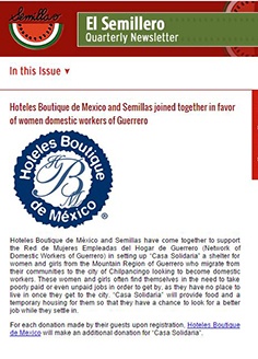 Hoteles Boutique de Mexico and Semillas joined together in favor of women domestic workers of Guerrero