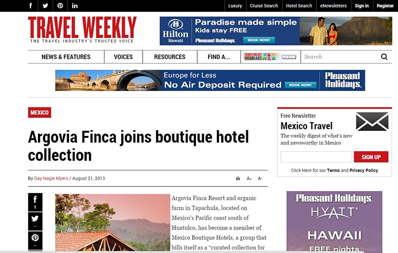 Argovia Finca joins boutique hotel collection