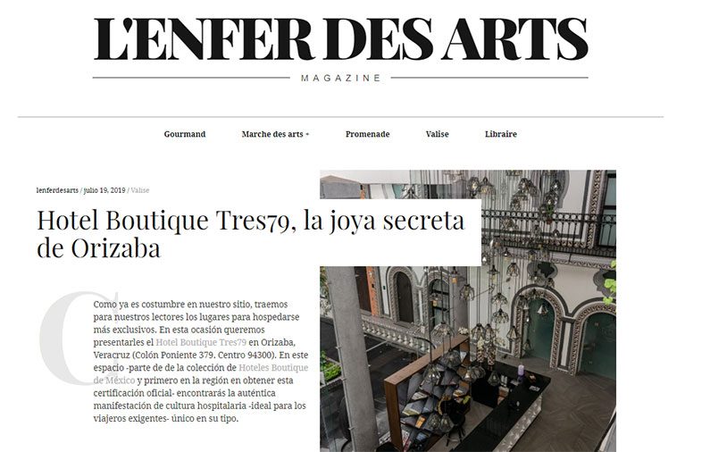 Hotel Boutique Tres79, la joya secreta de Orizaba