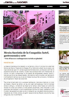 Mesón Sacristía de la Compañía: hotel, gastronomía y arte