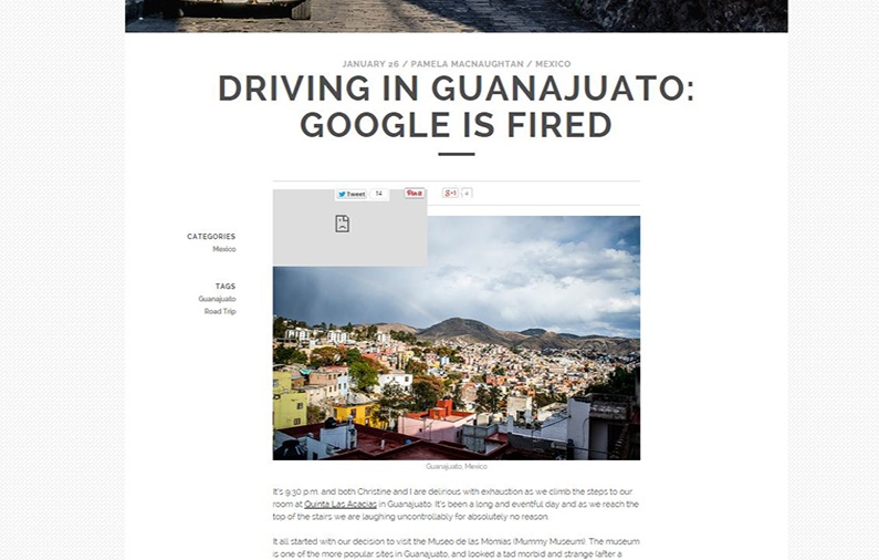 Driving in Guanajuato: Google is Fired