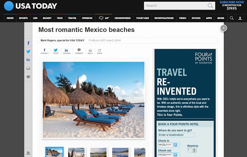 Most romantic Mexico beaches / USA Today